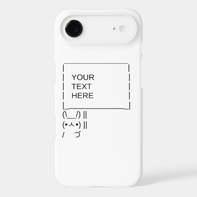 Bunny Protest Sign / Customisable ASCII Text Art (Back)