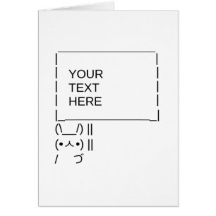 Bunny Protest Sign / Customisable ASCII Text Art