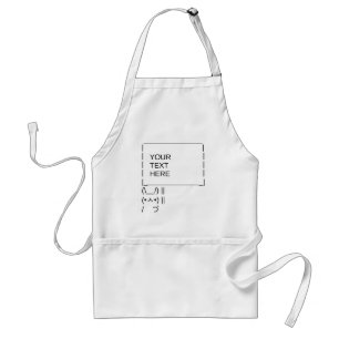 Bunny Protest Sign / Customisable ASCII Text Art Standard Apron