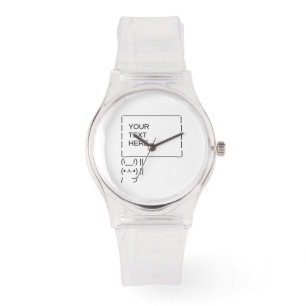 Bunny Protest Sign / Customisable ASCII Text Art Watch