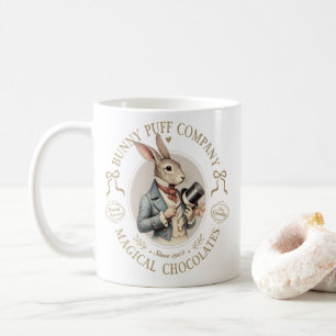 Bunny Puff Company Vintage Rabbit Gentleman Coffee Mug