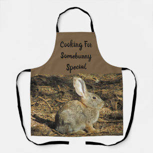 Bunny Pun Adorable Wilderness Animal Photo Rabbit Apron
