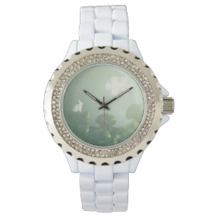 BUNNY Puzzle Land Jigsaw Clouds Grass Customisable Watch