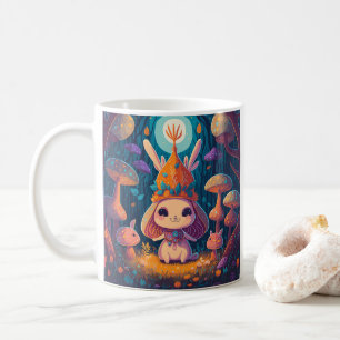 Bunny Queen Fantasy Forest Illustration Mug