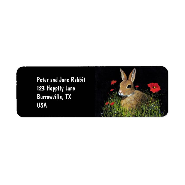 Bunny Rabbit Address Labels (Front)
