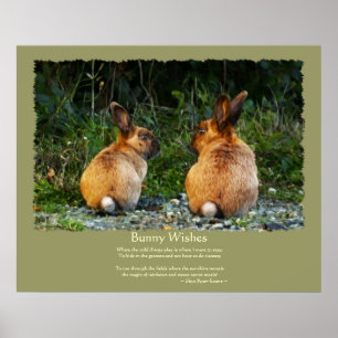 BUNNY RABBIT ART & Poem for Kids Poster