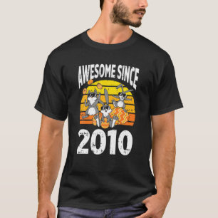 Bunny Rabbit Awesome Since 2010 12Th Birthday 12 Y T-Shirt