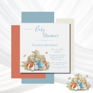Bunny Rabbit Baby Shower Invitation