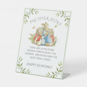 Bunny Rabbit Baby Shower Pedestal Sign