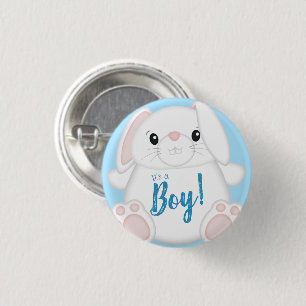 Bunny Rabbit Baby Shower Woodland 3 Cm Round Badge