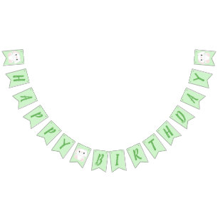 Bunny Rabbit Birthday Party Green Bunting