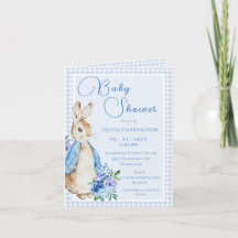 Bunny Rabbit Blue Baby Shower
