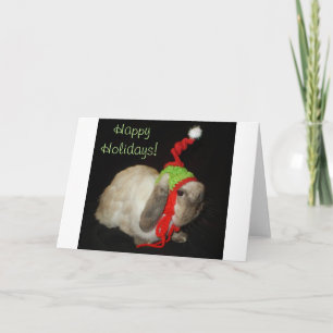 Bunny Rabbit Christmas Blank Note Holiday Card