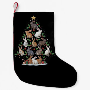Bunny Rabbit Christmas Tree Lights Pet Animals Small Christmas Stocking