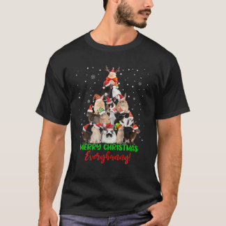 Bunny Rabbit Christmas Tree Merry Christmas Everyb T-Shirt