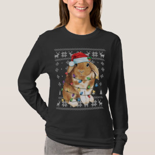 Bunny Rabbit Christmas Ugly Sweater Funny Xmas Tre