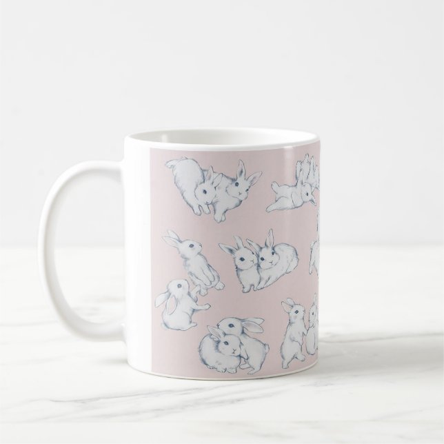 bunny rabbit coffee mug (Left)