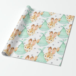 Bunny Rabbit Cub Cute Nursery Baby Gift New Born Wrapping Paper