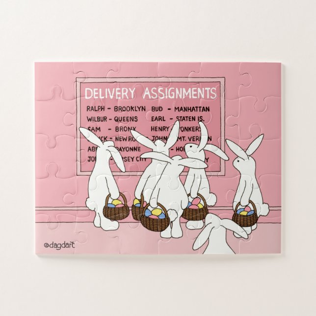 Bunny Rabbit Delivery Assignments Jigsaw Puzzle (Horizontal)