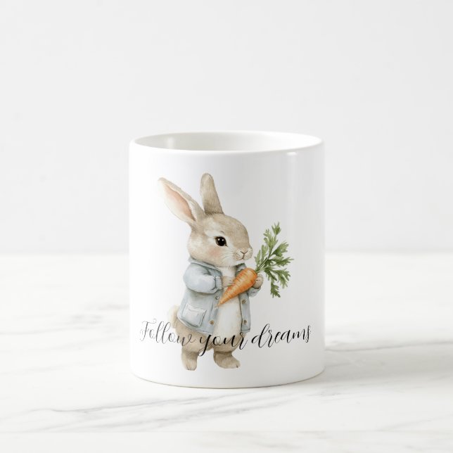 Bunny Rabbit Dreams Carrot Coffee Mug (Center)