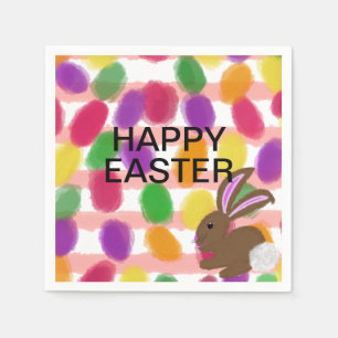 Bunny Rabbit Easter Eggs Napkin