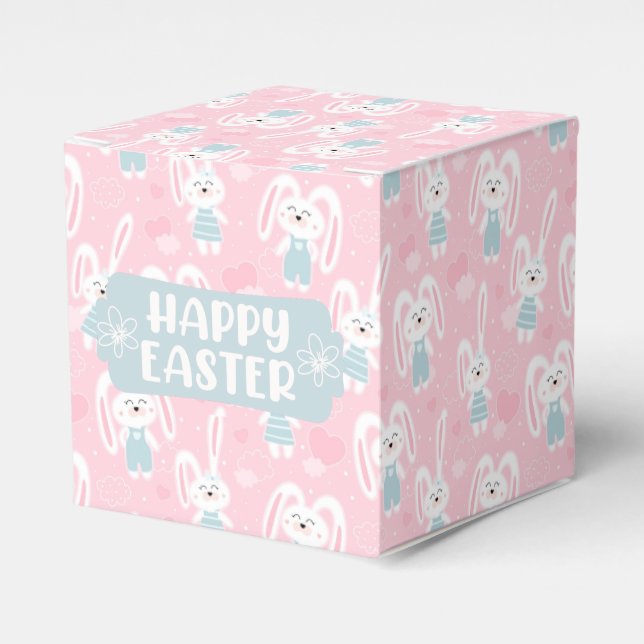 Bunny Rabbit Easter Favour Box (Front Side)