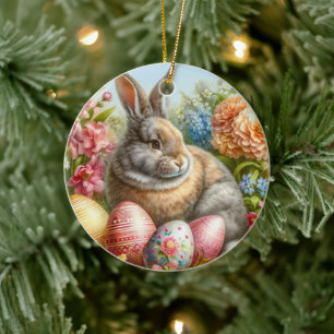 Bunny Rabbit Easter Holiday Tree Ornament
