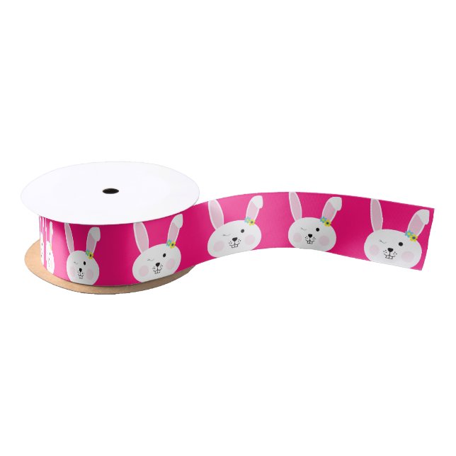 Bunny Rabbit Easter Spring Birthday Party Satin Ribbon (Spool)