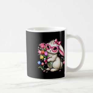 Bunny Rabbit Easter Tulip Spring Flowers Floral Wo Coffee Mug