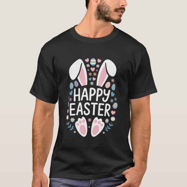 Bunny Rabbit Face Funny Easter Day T-Shirt (Front)