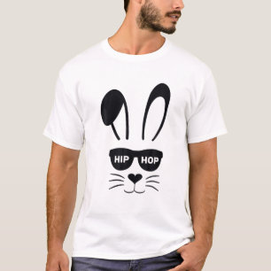 Bunny Rabbit Face With Sunglasses Easter Day Boys T-Shirt