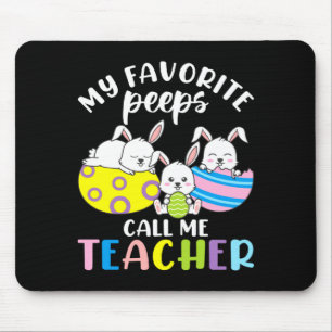 Bunny Rabbit Favorite Teacher Student Happy Easter Mouse Pad
