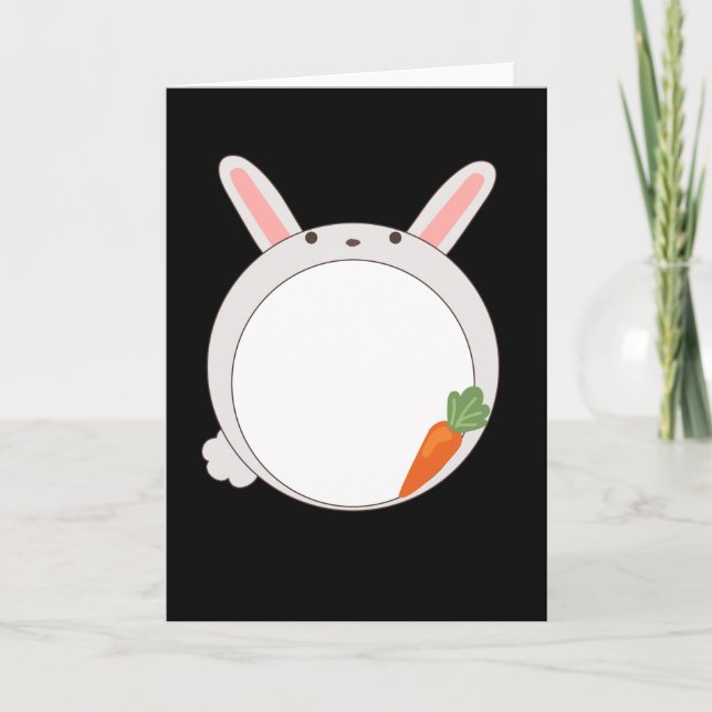 Bunny Rabbit Funny Animals For Children Round Ball Card (Front)