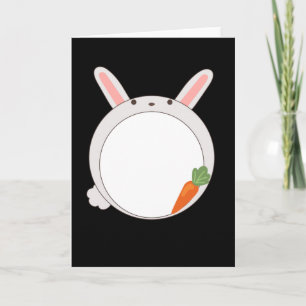 Bunny Rabbit Funny Animals For Children Round Ball Card