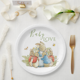 Bunny Rabbit Gender Neutral Shower Paper Plate