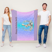 Bunny Rabbit gift - personalized blanket 