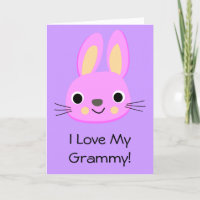 Bunny Rabbit I Love My Grammy Custom Name Birthday