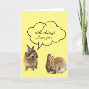 Bunny Rabbit I will always love you greeting card