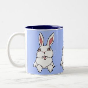 Bunny Rabbit Mug Coffee Cup Blue Bunny Cup