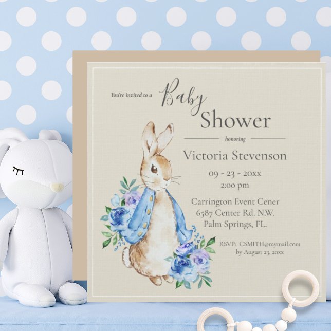 Bunny Rabbit Neutral Baby Shower Invitation (Creator Uploaded)