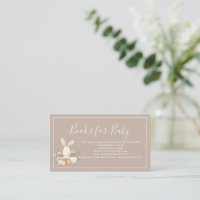 Bunny Rabbit Neutral Books for Baby Enclosure Card