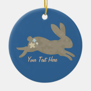 Bunny Rabbit (personalised) Ceramic Tree Decoration