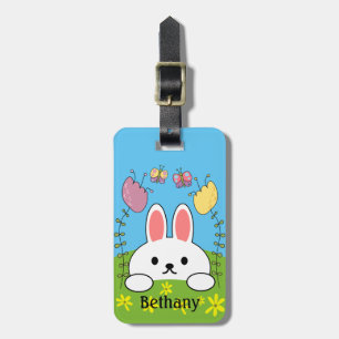Bunny Rabbit Personalised Luggage Tag