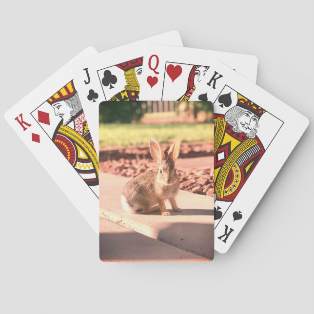 bunny rabbit photo Easter spring Playing Cards (Back)