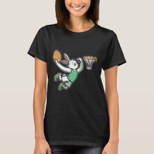 Bunny Rabbit Playing Dunking Sketll Egg Easter Dun T-Shirt