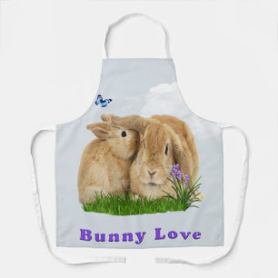 Bunny rabbit poster apron