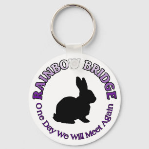 BUNNY RABBIT RAINBOW BRIDGE KEYCHAIN