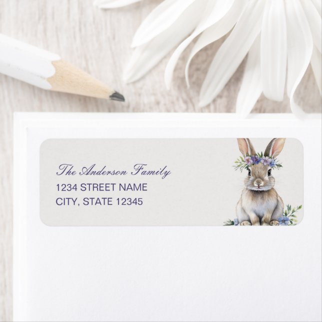 Bunny Rabbit Return Address Label (Insitu)
