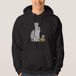 Bunny Rabbit Spring Bird Nest Eggs Cute Easter Bun Hoodie