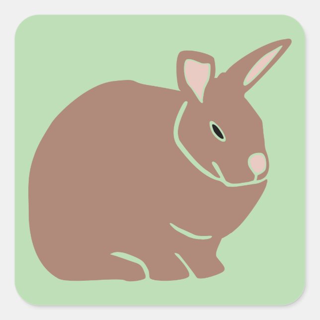 Bunny Rabbit  Square Sticker (Front)